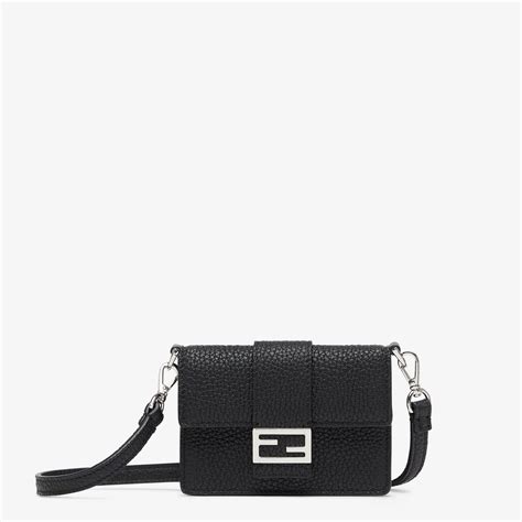 fendi baguette micro double-sided studded snakeskin & leather bag|fendi baguette black.